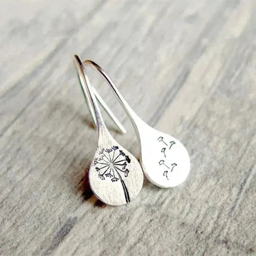 925 Sterling Silver Dandelion Earrings